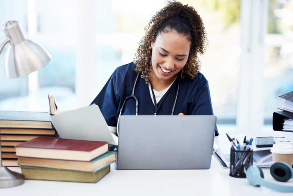 nurse studying