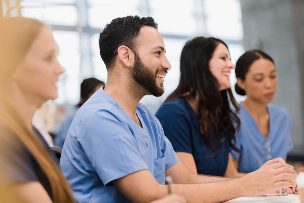 nursing students in class