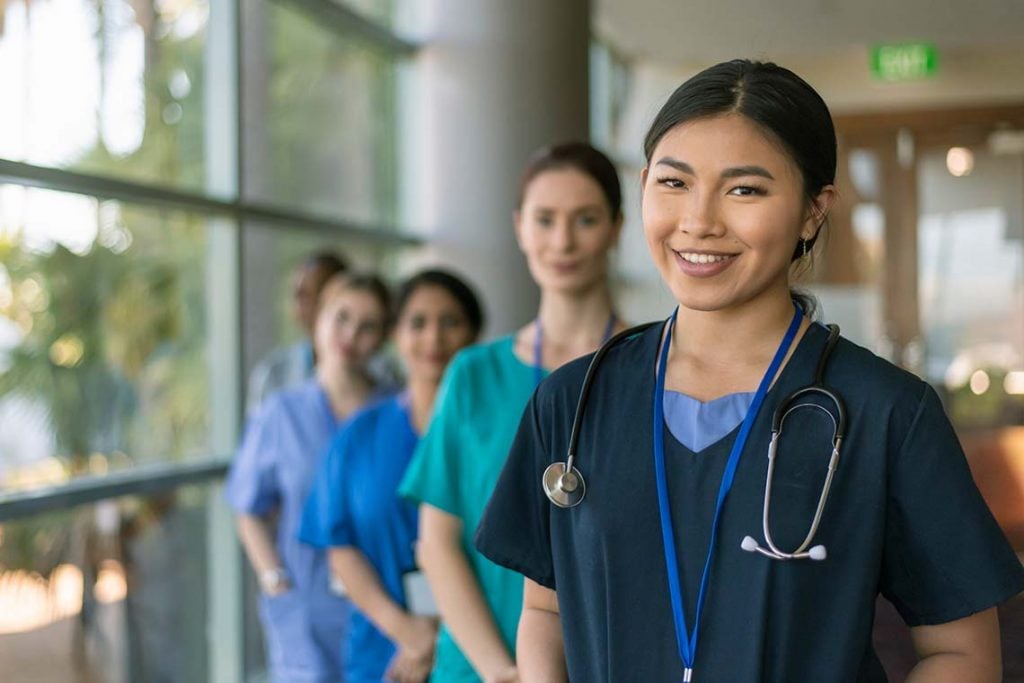 nurses smiling