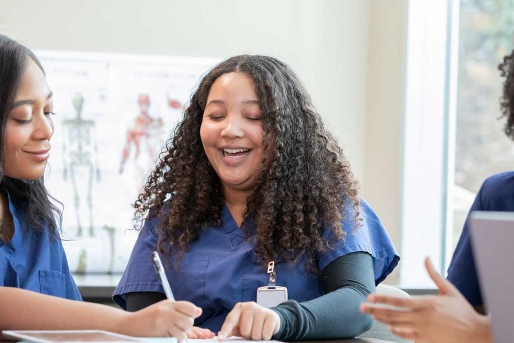 nursing students in classroom