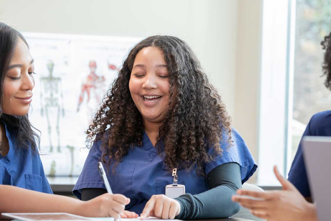 nursing students in classroom