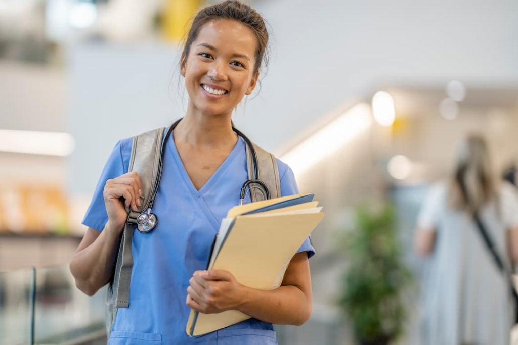 Nurse posing and smiling 
