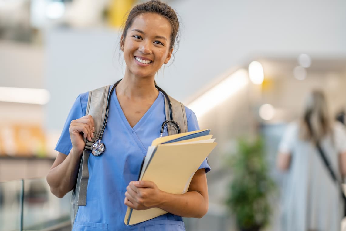 Nurse posing and smiling